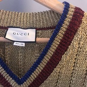Gold metallic Gucci sweater!